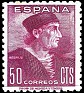 Spain 1946 Stamp Day 50 CTS Carmin Lila Edifil 1002